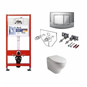 Комплект унитаз безободковый Galassia Eden и инсталляция TECE base kit 4в1